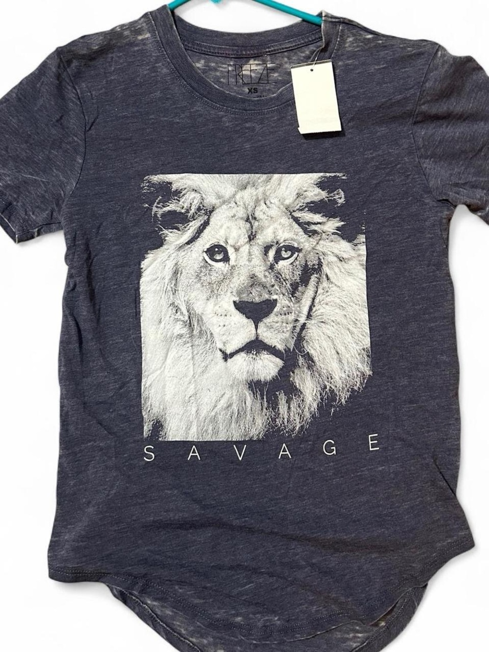 NWT Navy Blue “Savage” Lion Graphic T-Shirt
